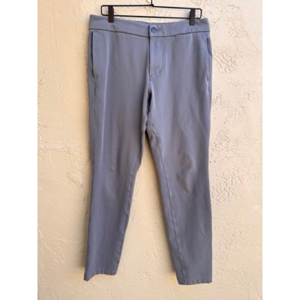 Lululemon Mens Grey Blue ABC Slim Fit Warpstreme Pants SZ 32 Business Casual